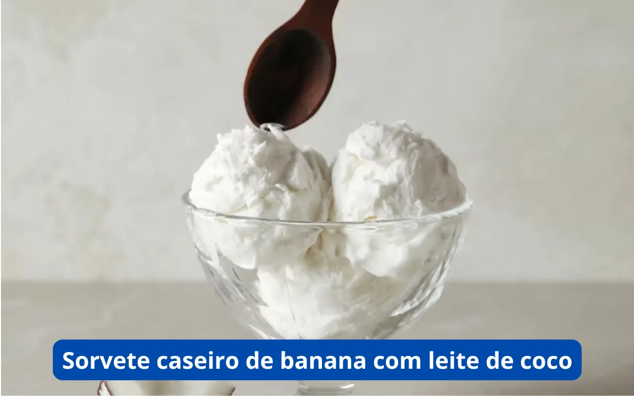 Sorvete Caseiro de Banana com Leite de Coco: Delícia Natural e Sem Culpa