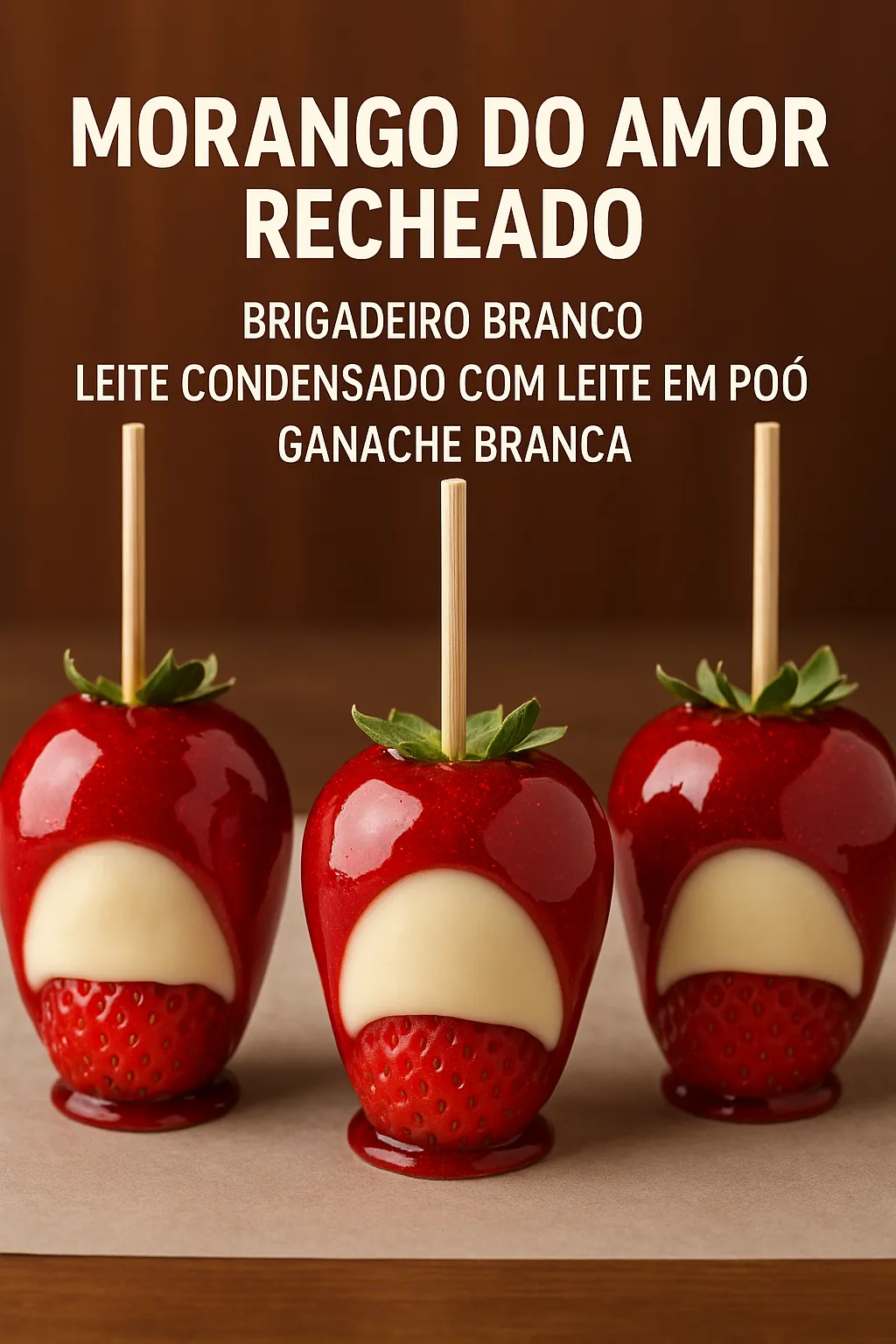 Morango do Amor Recheado Gourmet – 3 Recheios Irresistíveis