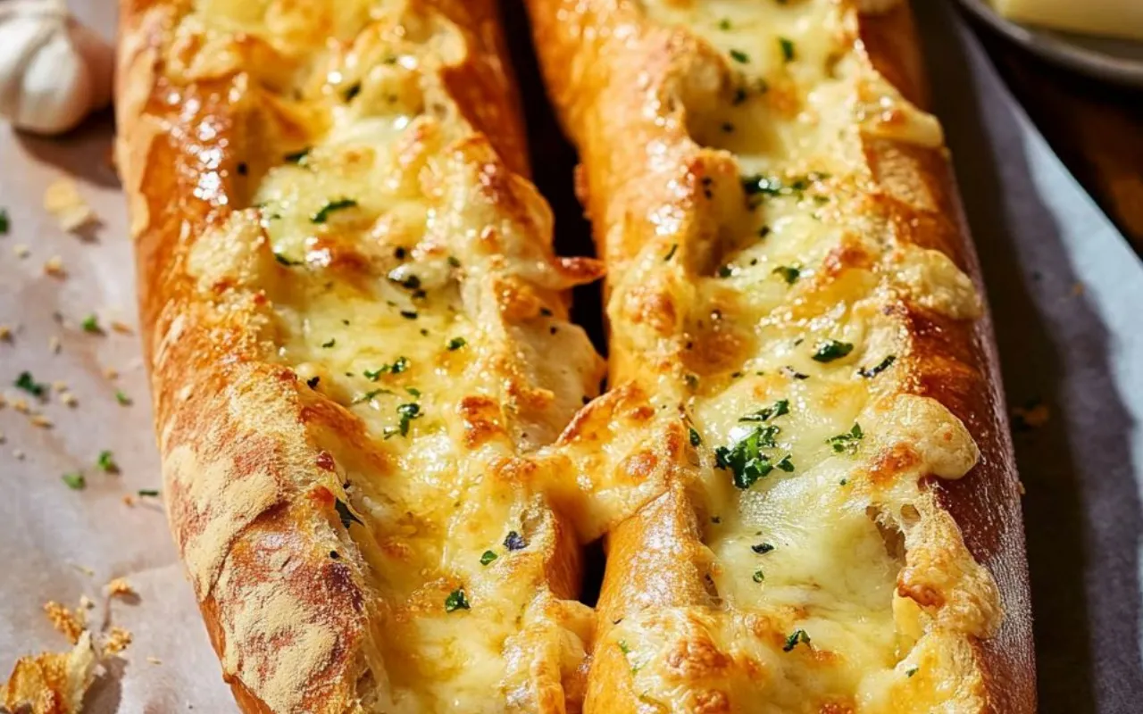 Pão de Alho Cremoso com Queijo na Airfryer (Pronto em 10 Minutos!)