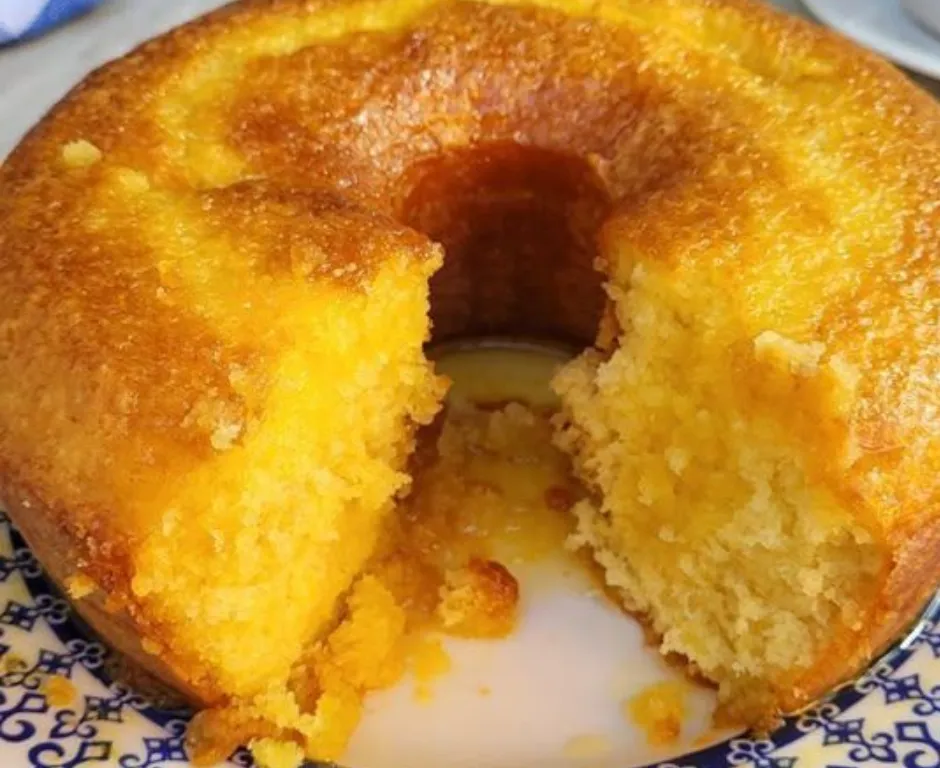 Bolo de Laranja Fofinho e Douradinho